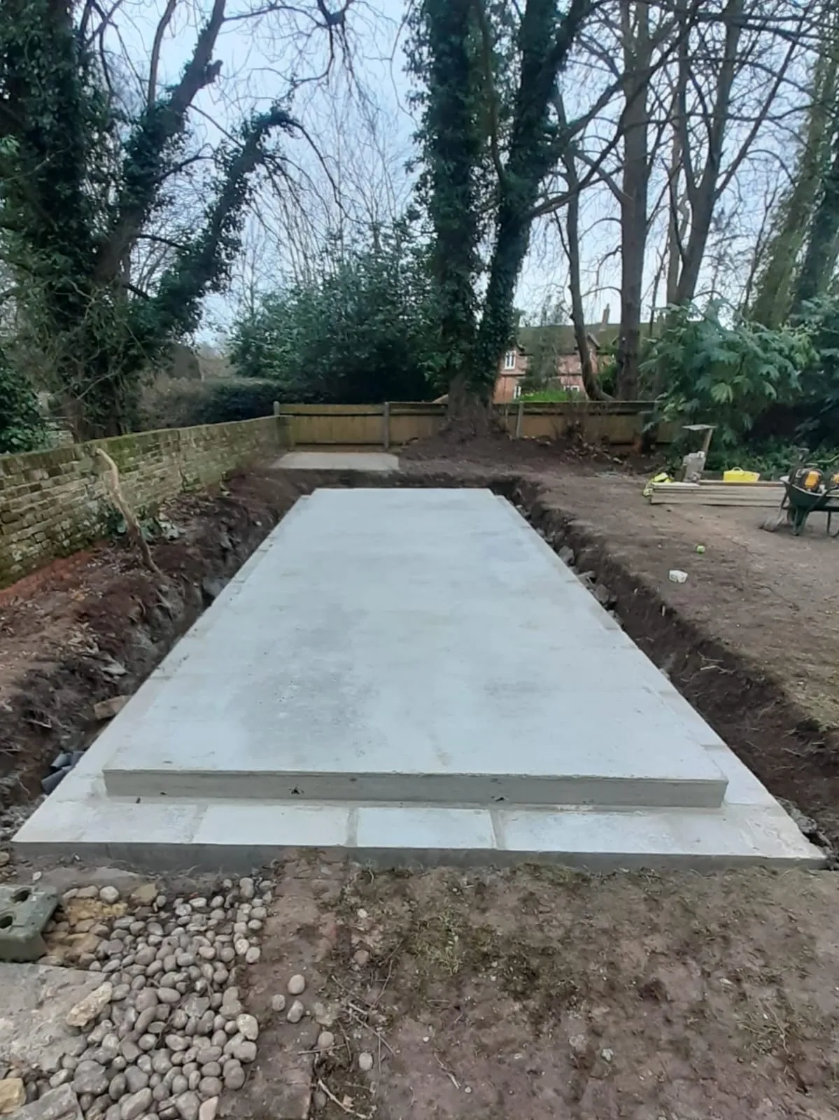 foundation in garden