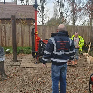employees working on site