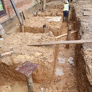 a group of men working on a construction site